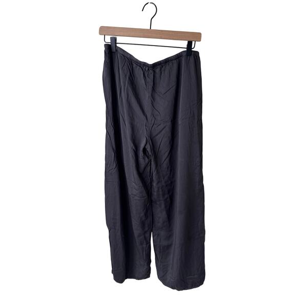 BELLA DAHL Ecovera Wide Leg PJ Pant & Short Sleeve Crewneck SET Medium - Picture 10 of 10